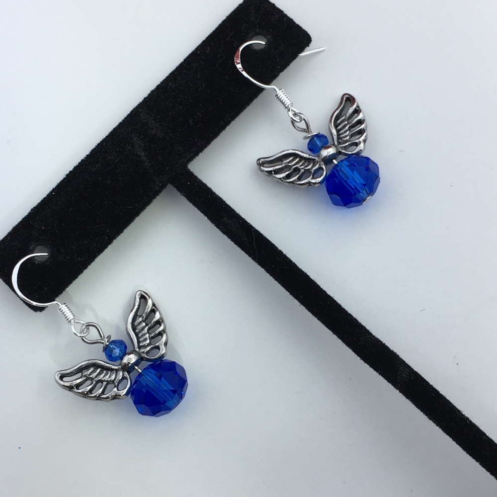 🔴 Blue Angel Earrings